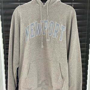 COPY - Light grey Newport hoodie with drawstring